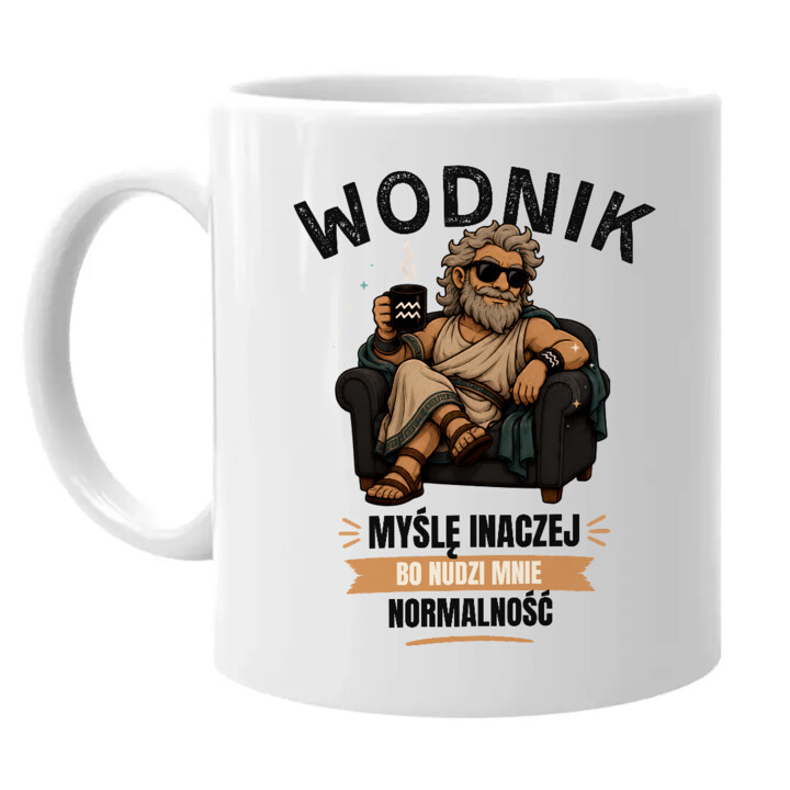 Wodnik myślę inaczej bo nudzi mnie normalność - kubek na prezent