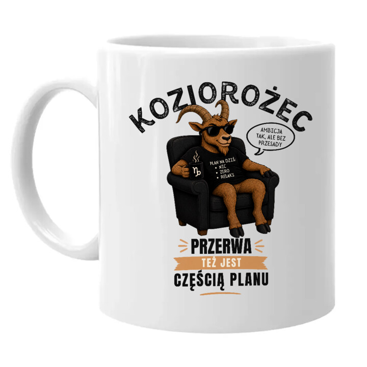 Koziorożec przerwa też jest częścią planu - kubek na prezent