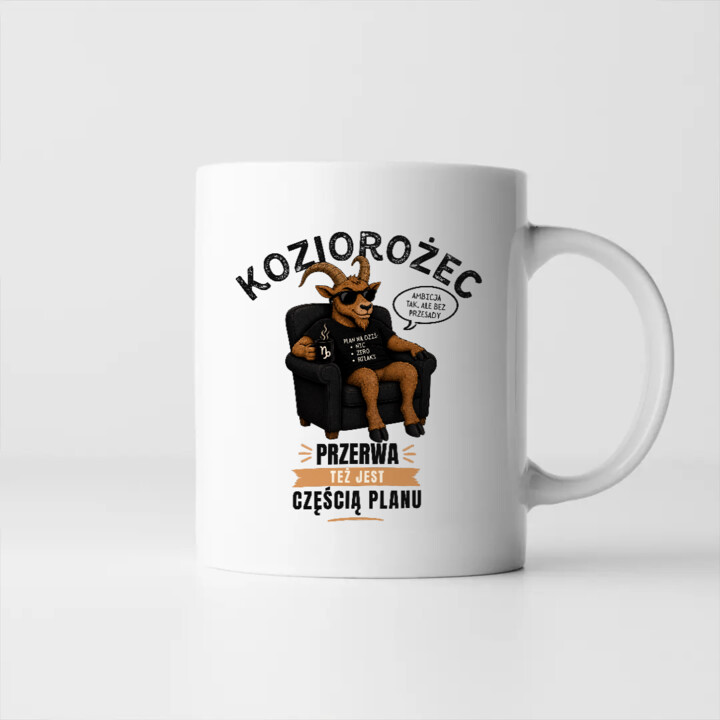 Koziorożec przerwa też jest częścią planu - kubek na prezent