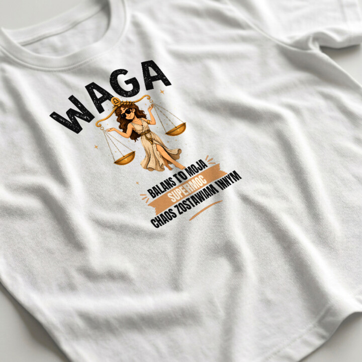 Waga balans to moja supermoc chaos zostawiam innym - męska koszulka na prezent