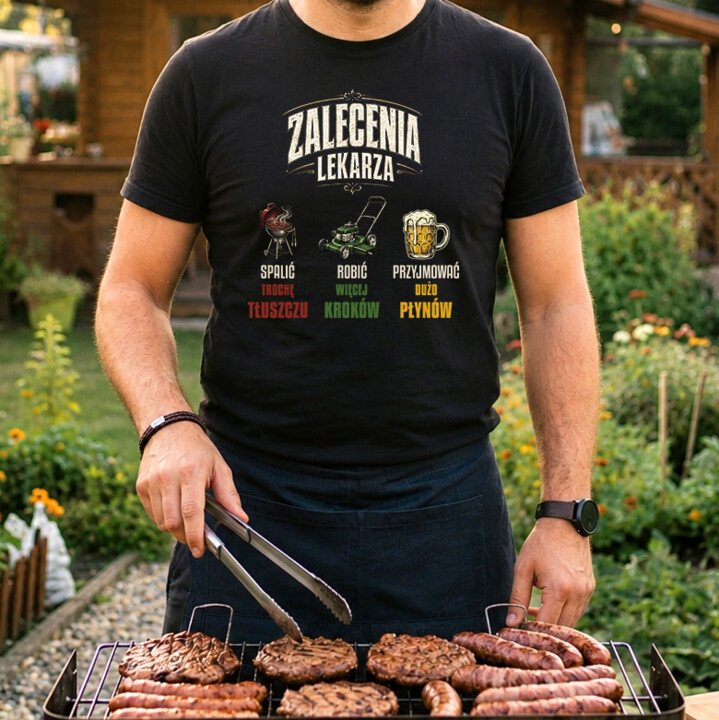 Zalecenia lekarza - męska koszulka na prezent