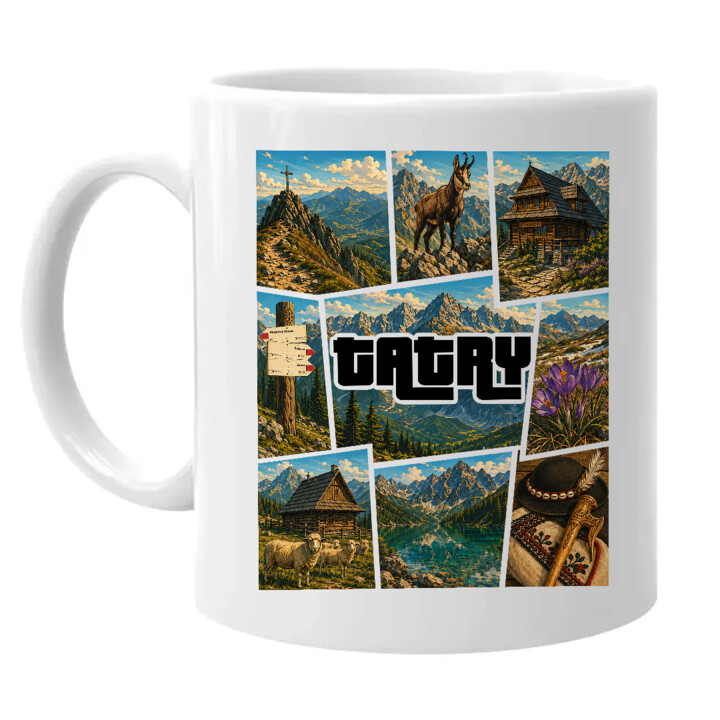 Kubek Tatry - góralski nadruk z górami