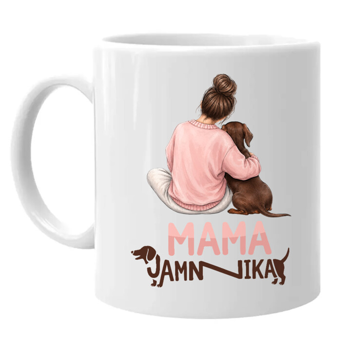 Kubek Mama Jamnika - dla miłośniczki jamników