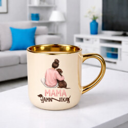 Kubek elegancki Mama Jamnika - dla miłośniczki jamników