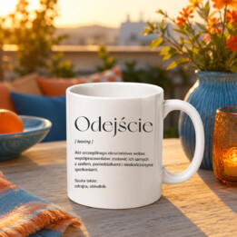 Kubek Odejście z pracy - śmieszny prezent pożegnalny