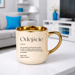 Kubek elegancki Odejście z pracy - śmieszny prezent pożegnalny