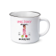 Kubek emaliowany Imię żony dzwoni muszę iść - produkt personalizowany