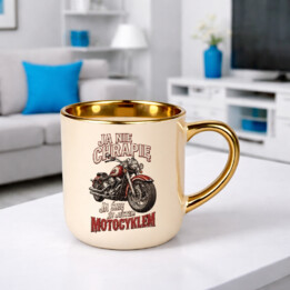 Kubek elegancki Ja nie chrapię ja śnię że jestem motocyklem