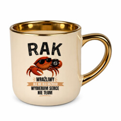 RAK wrażliwy ale nie dla każdego - elegancki kubek na prezent dla osoby spod znaku Raka