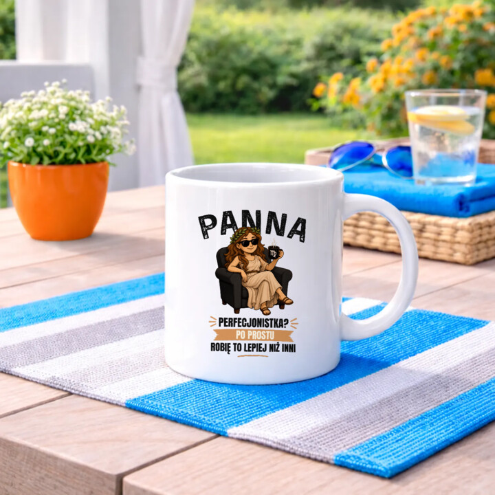 PANNA perfekcjonistka po prostu robię to lepiej niż inni - kubek na prezent dla osoby spod znaku Panny