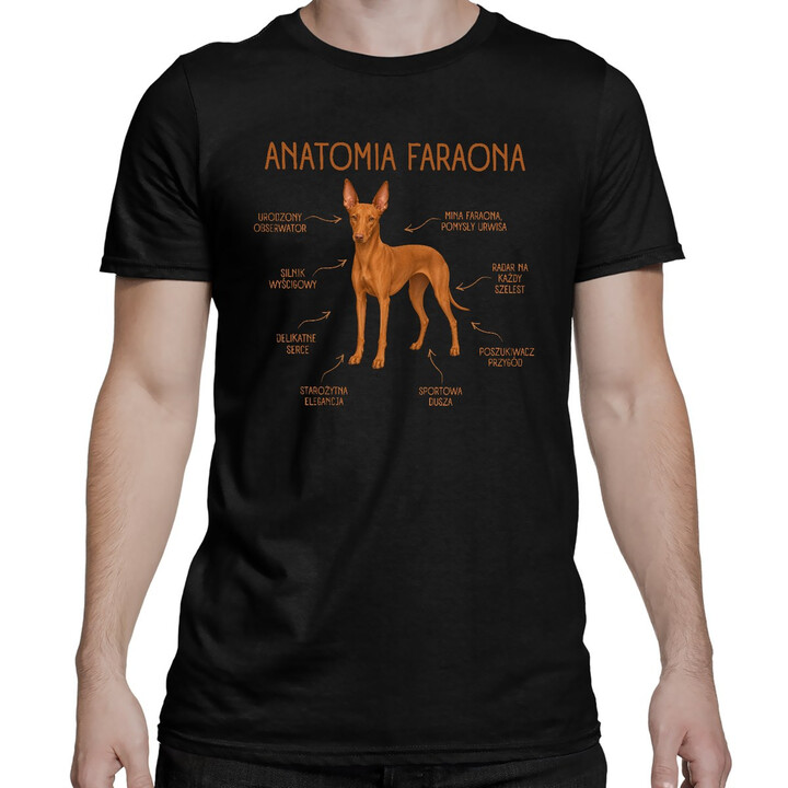 Anatomia Faraona - męska koszulka na prezent dla miłośnika psa