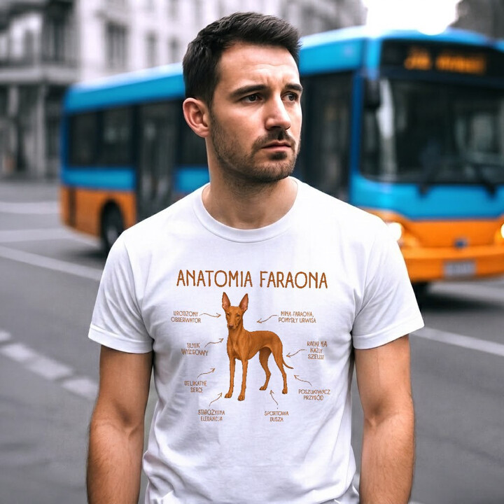 Anatomia Faraona - męska koszulka na prezent dla miłośnika psa
