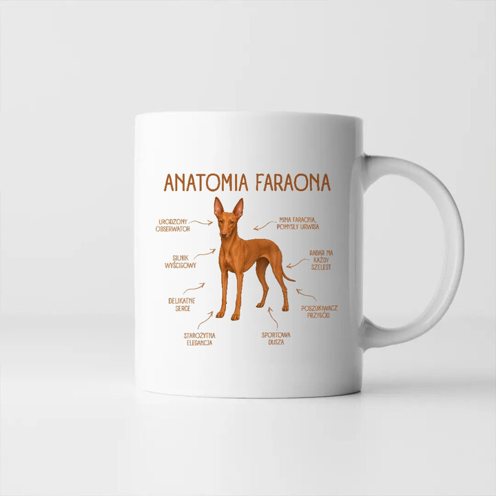 Anatomia Faraona - kubek na prezent dla miłośnika psa