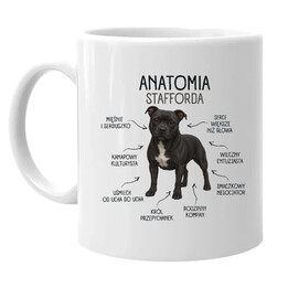 Anatomia Stafforda - kubek na prezent dla miłośnika psa