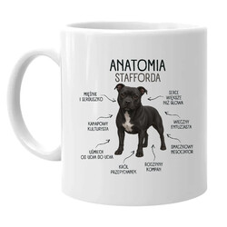 Anatomia Stafforda - kubek na prezent dla miłośnika psa