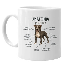 Anatomia Pitbulla - kubek na prezent dla miłośnika psa