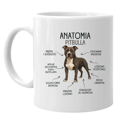 Anatomia Pitbulla - kubek na prezent dla miłośnika psa