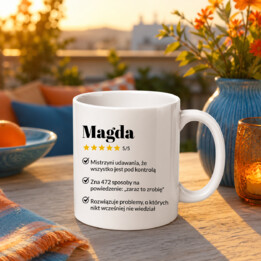 Magda 5/5 - najlepsza współpracowniczka - kubek na prezent