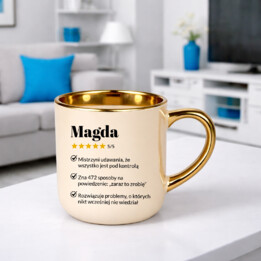 Magda 5/5 - najlepsza współpracowniczka - kubek elegancki na prezent
