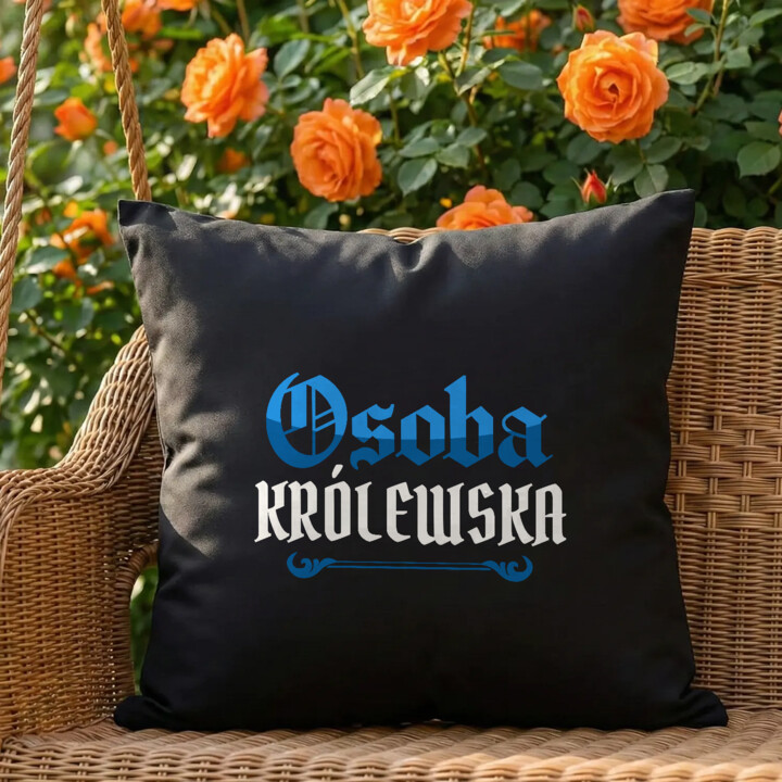 Osoba królewska - czarna poduszka na prezent dla fanów serialu 1670