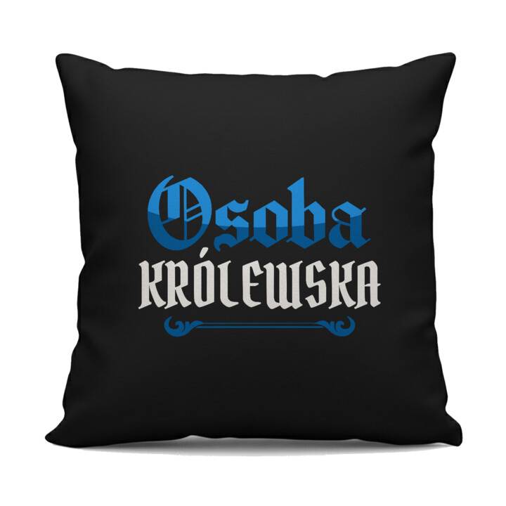 Osoba królewska - czarna poduszka na prezent dla fanów serialu 1670