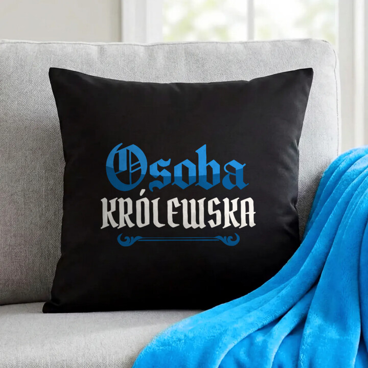 Osoba królewska - czarna poduszka na prezent dla fanów serialu 1670