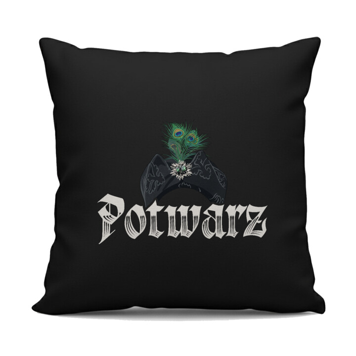 Potwarz - czarna poduszka na prezent dla fanów serialu 1670
