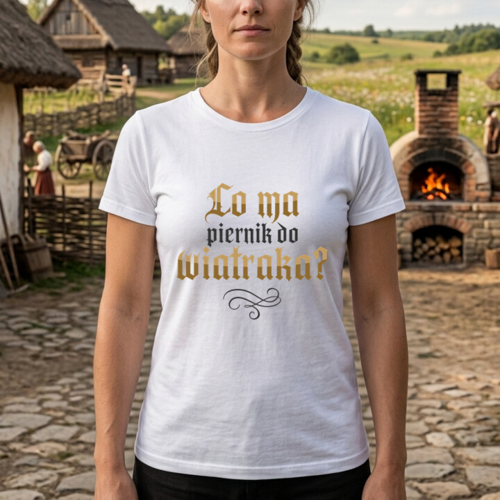 Co ma piernik do wiatraka? - damska koszulka na prezent dla fanów serialu 1670