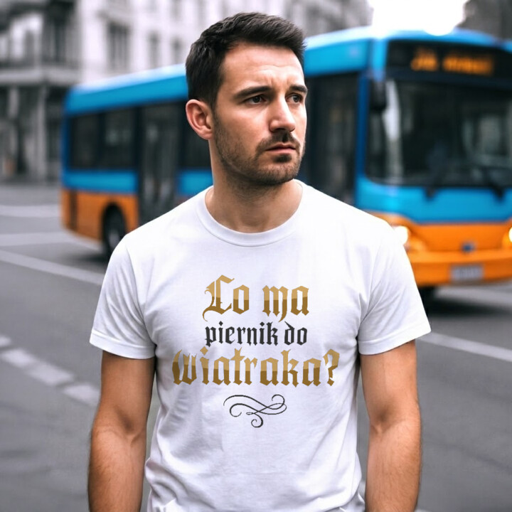 Co ma piernik do wiatraka? - męska koszulka na prezent dla fanów serialu 1670