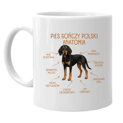 Anatomia Psa Gończego Polskiego - kubek na prezent dla miłośnika psa