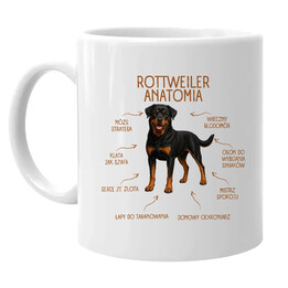 Anatomia Rottweilera - kubek na prezent dla miłośnika psa