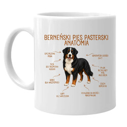 Anatomia Berneńskiego Psa Pasterskiego - kubek na prezent dla miłośnika psa