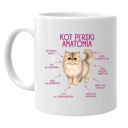 Anatomia Kota Perskiego - kubek na prezent dla miłośnika kota