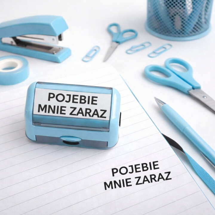 Pojebie mnie zaraz - pieczątka biurowa z grawerem - Lulagogi