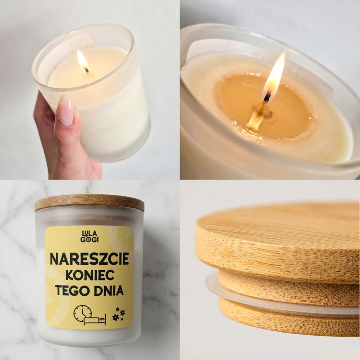 Nareszcie koniec tego dnia - świeczka zapachowa na prezent - Lulagogi