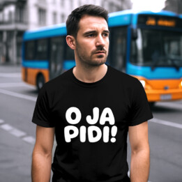 Koszulka męska O ja pidi! - śmieszny nadruk z hasłem