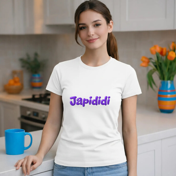 Koszulka damska Japididi - nadruk z modnym hasłem