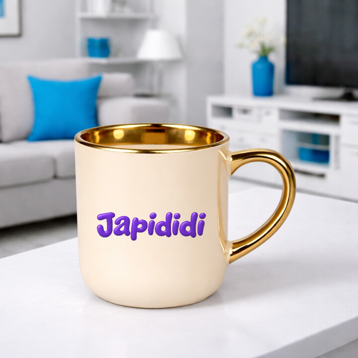 Kubek elegancki Japididi - nadruk z modnym hasłem