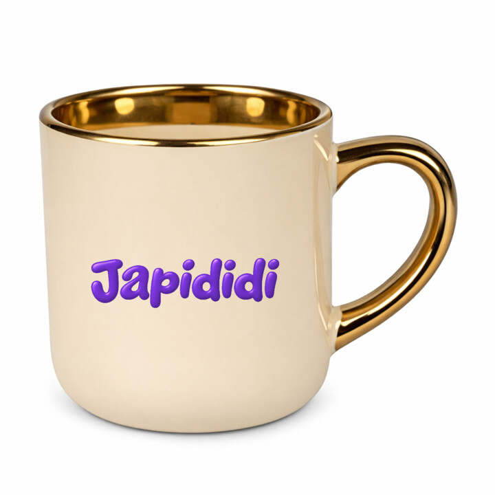 Kubek elegancki Japididi - nadruk z modnym hasłem