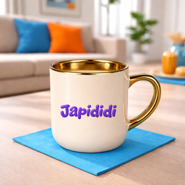 Kubek elegancki Japididi - nadruk z modnym hasłem
