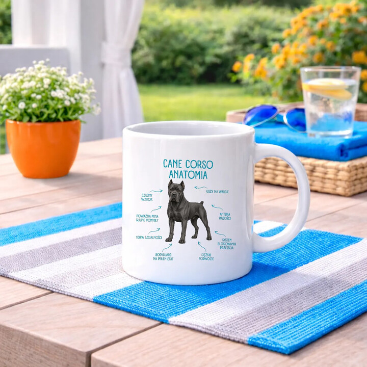 Anatomia Cane Corso - kubek na prezent dla miłośnika psa