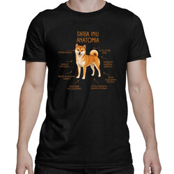 Anatomia Shiba Inu - męska koszulka na prezent dla miłośnika psa