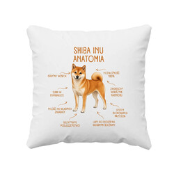Anatomia Shiba Inu - poduszka na prezent dla miłośnika psa