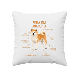 Anatomia Akita Inu - poduszka na prezent dla miłośnika psa
