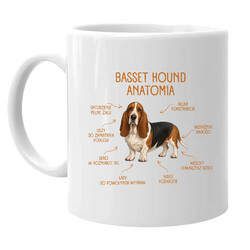 Anatomia Basset Hounda - kubek na prezent dla miłośnika psa
