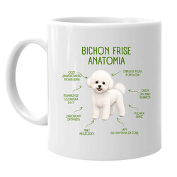 Anatomia Bichon Frise - kubek na prezent dla miłośnika psa
