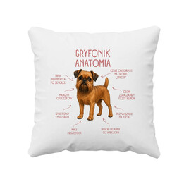 Anatomia Gryfonika - poduszka na prezent dla miłośnika psa
