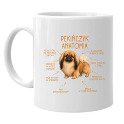 Anatomia Pekińczyka - kubek na prezent dla miłośnika psa