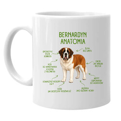 Anatomia Bernardyna - kubek na prezent dla miłośnika psa