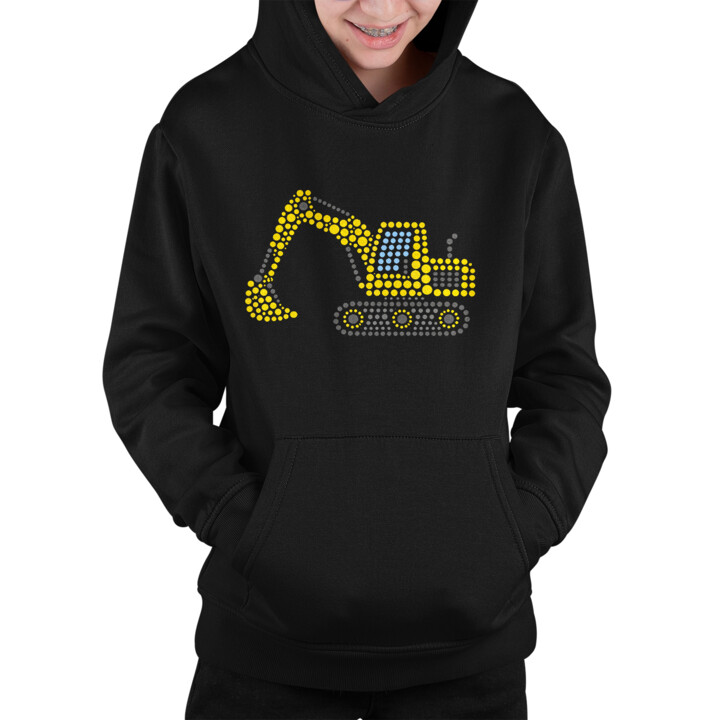 Koparka z kropek - dzień kropki - dziecięca bluza na prezent